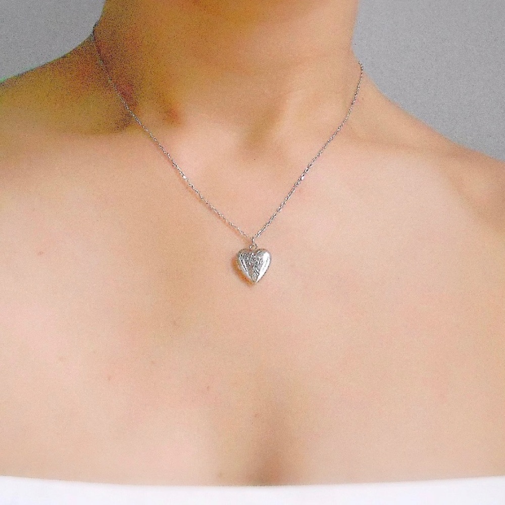 Small Silver Heart Locket